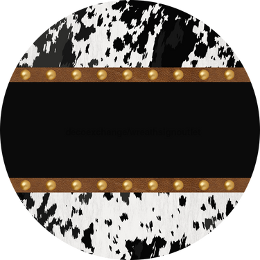 Cow Door Hanger Blank Dco-01369-Dh 18’ Round Wood